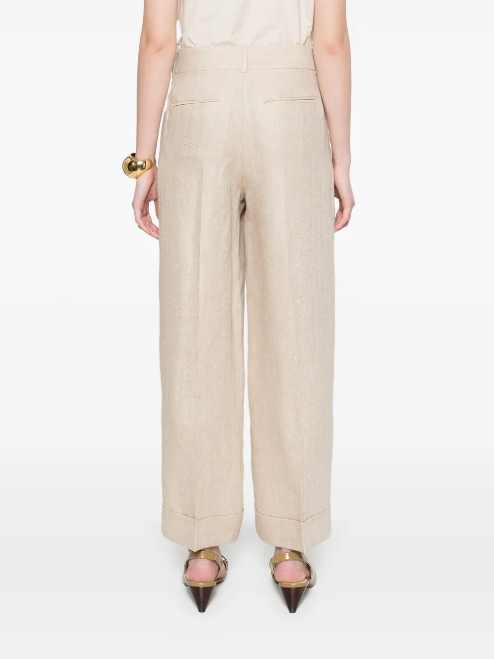 Peserico Straight broek Beige