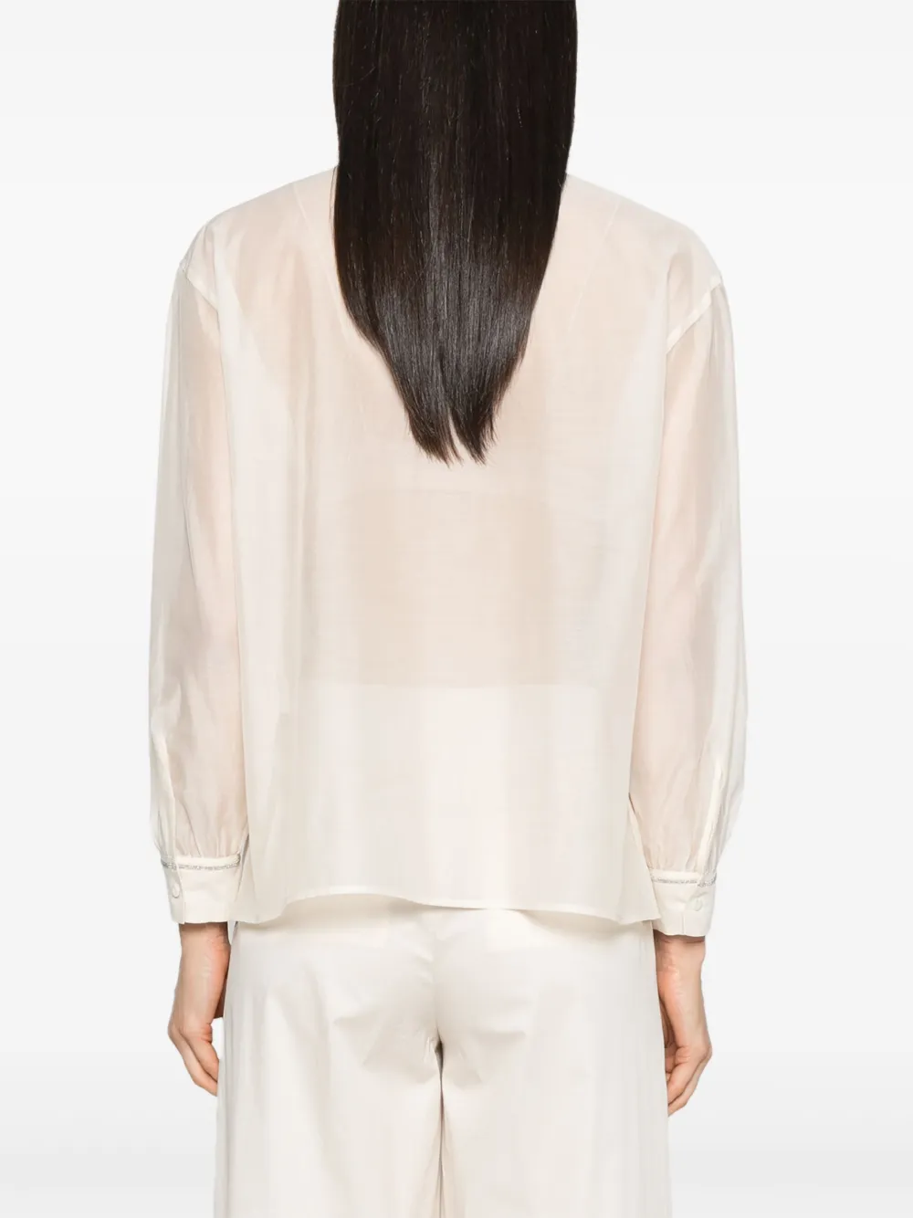Peserico Shirt verfraaid met kralen Beige