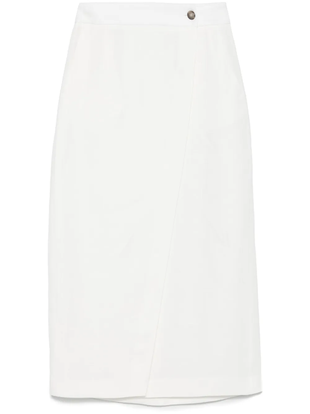 Peserico falda midi con diseño cruzado | blanco | Image 1
