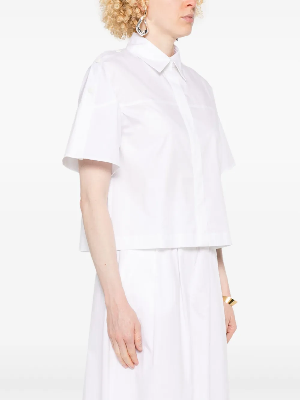 Peserico blouse met korte mouwen Wit