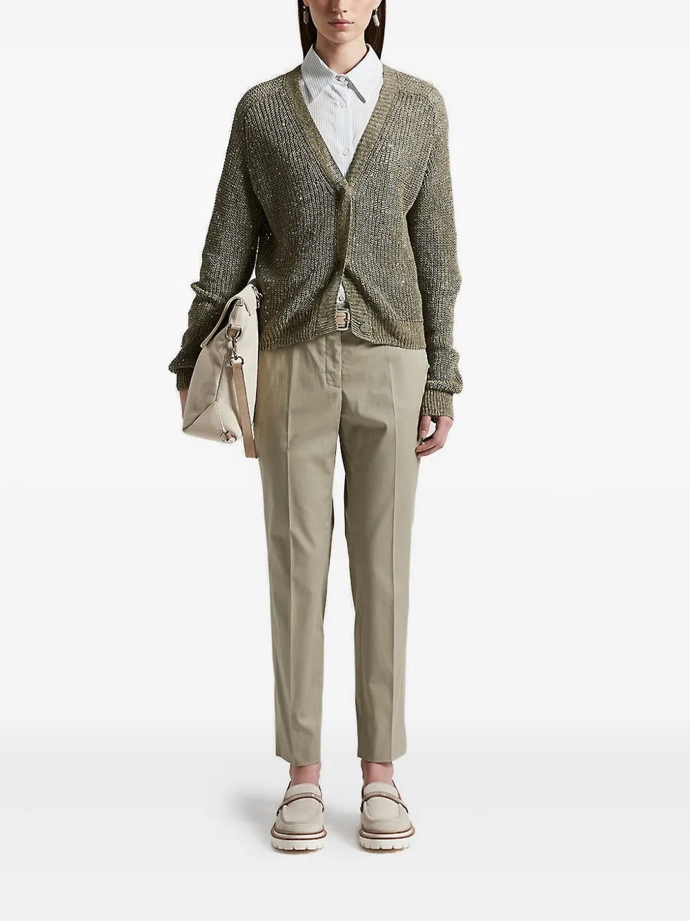 Peserico metallic-flecks long-sleeves cardigan | Cardigans | Image 2