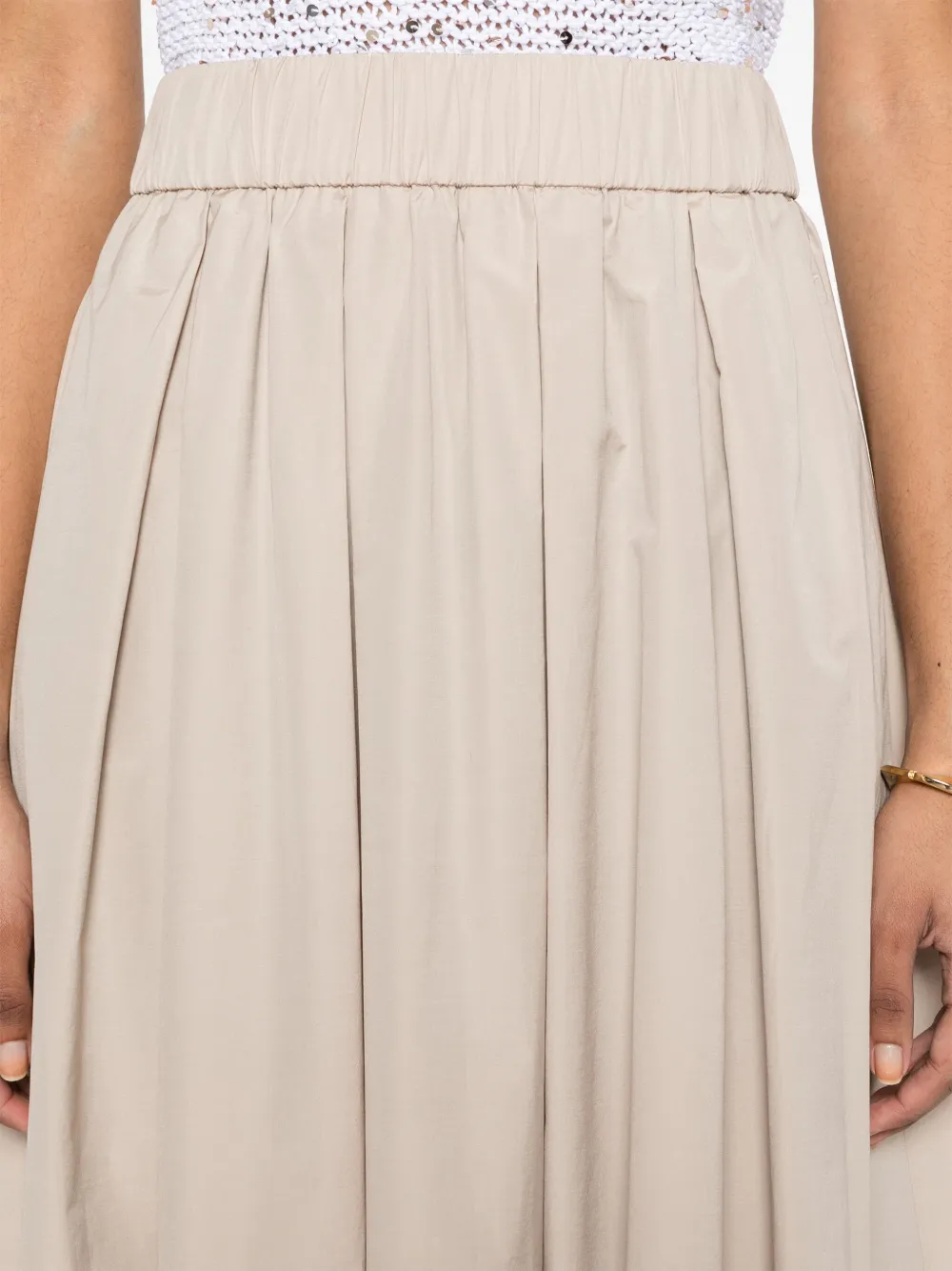 Peserico Midi-plooirok Beige