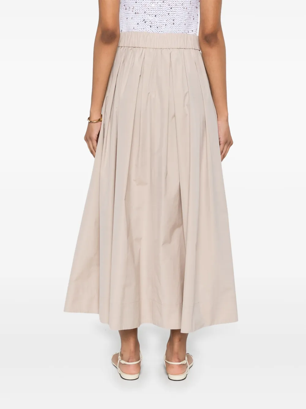 Peserico Midi-plooirok Beige