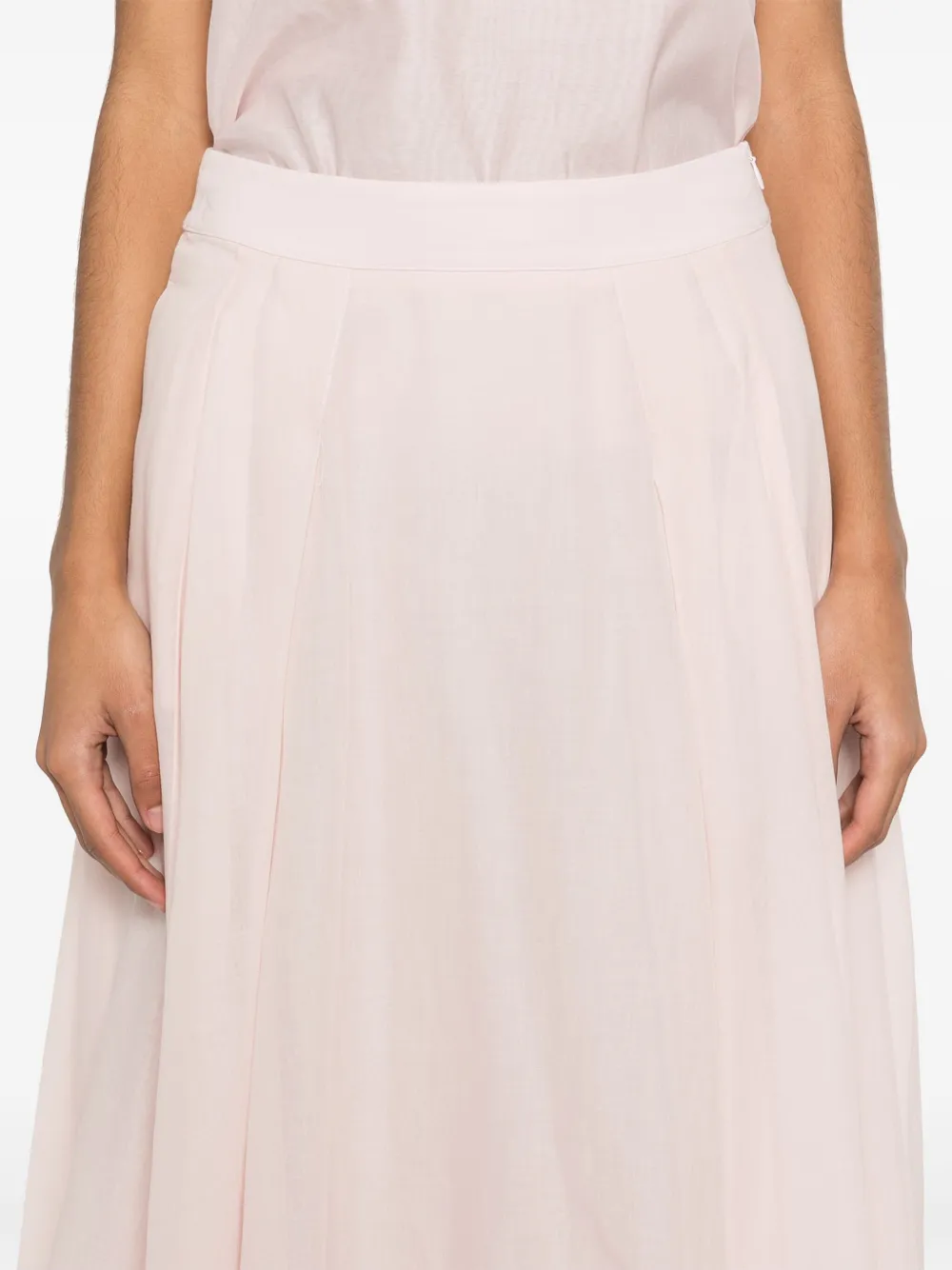 Peserico Katoenen midi-rok Roze