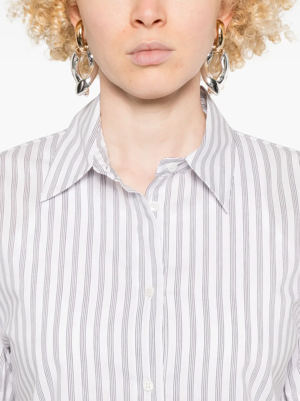 Peserico Gestreept blouse Wit