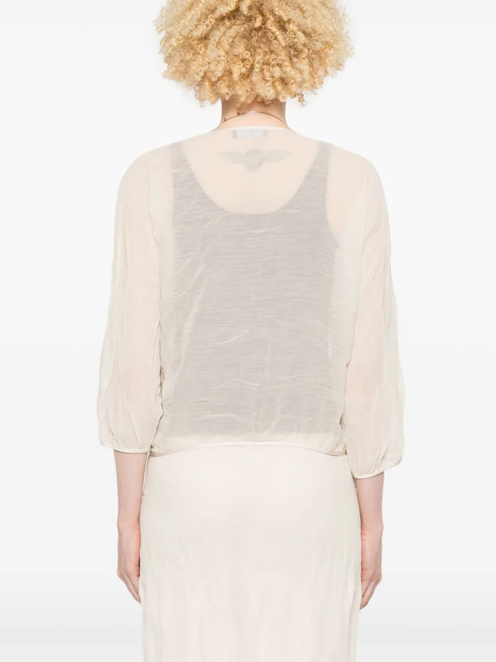 Shop Peserico Organza Jacket In Neutrals