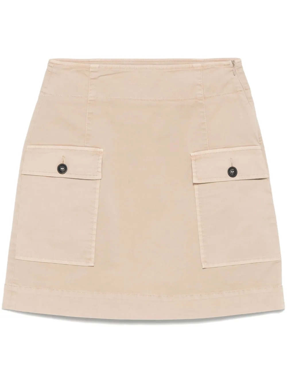 Shop Peserico Twill Mini Skirt In Neutrals