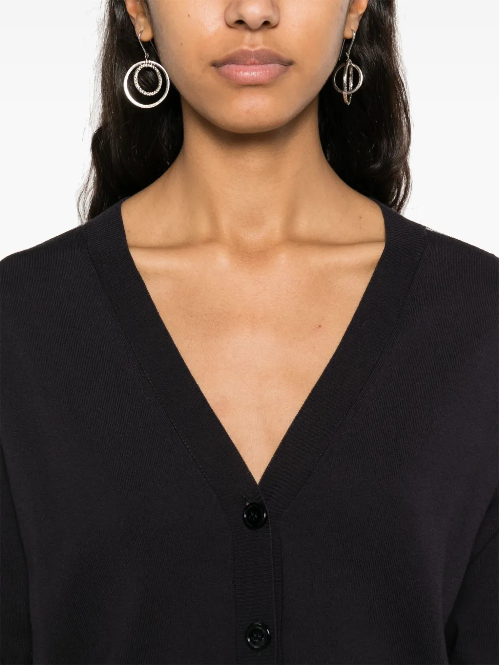 Shop Peserico Cotton Cardigan In Blue