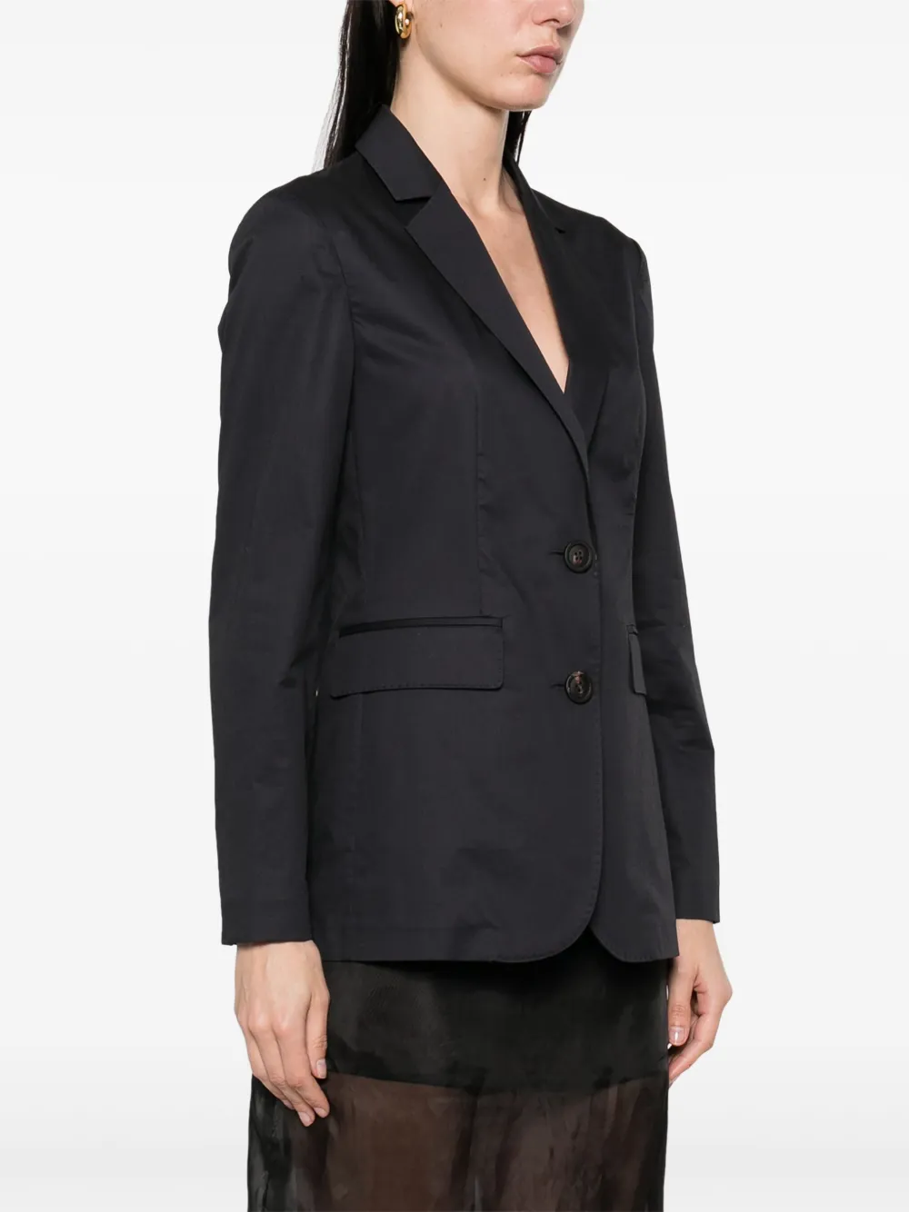 Shop Peserico Single-breasted Blazer In Blue