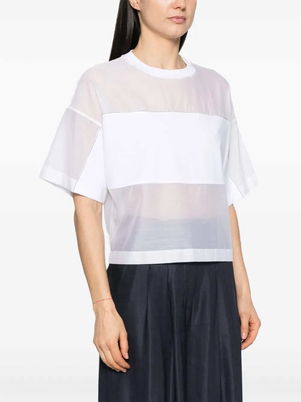 Peserico T-shirt met vlakken Wit