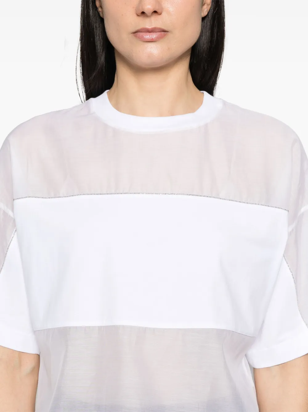 Peserico T-shirt met vlakken Wit