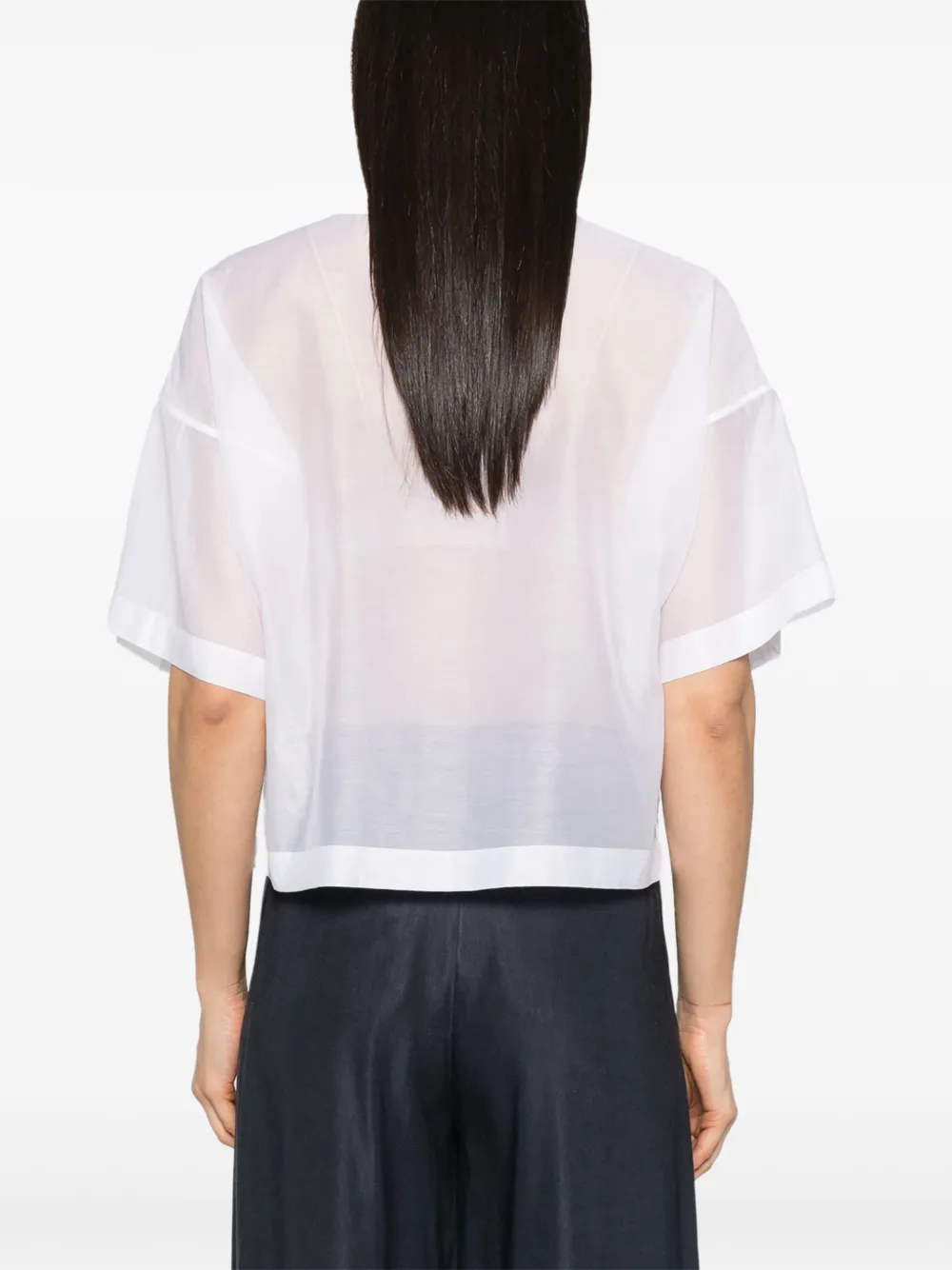 Peserico T-shirt met vlakken Wit