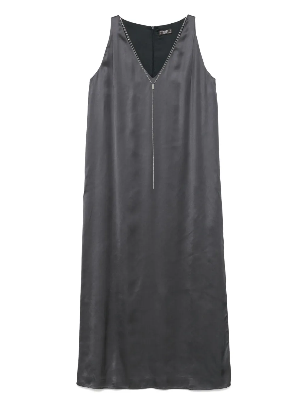 Monili-chain detailed midi dress