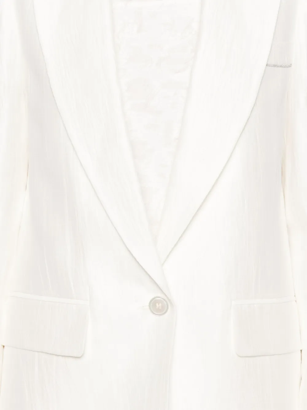 Shop Peserico Single-breasted Blazer In White