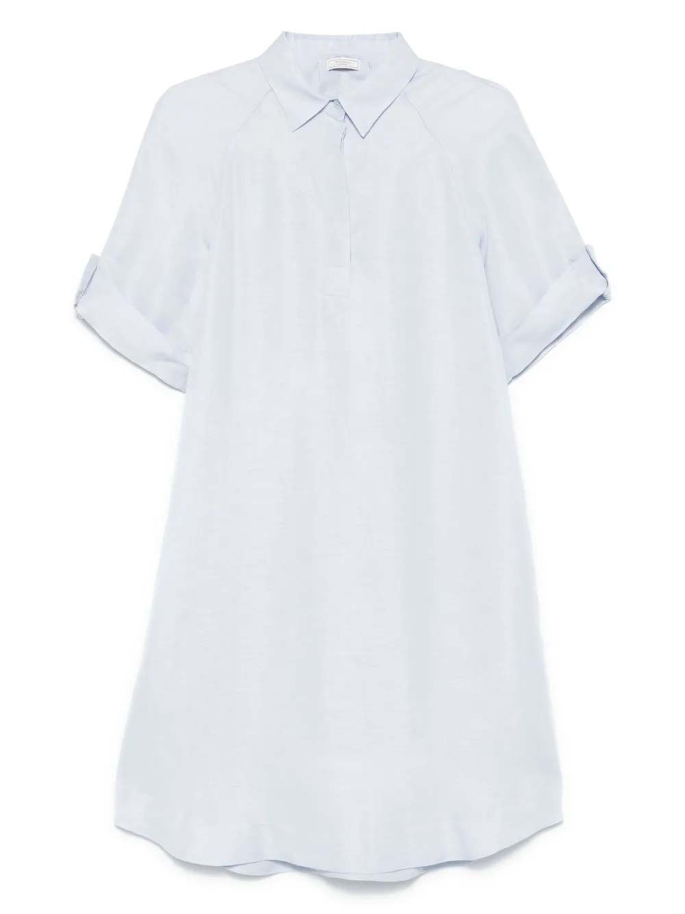 Shop Peserico Short-sleeves Mini Dress In Blue
