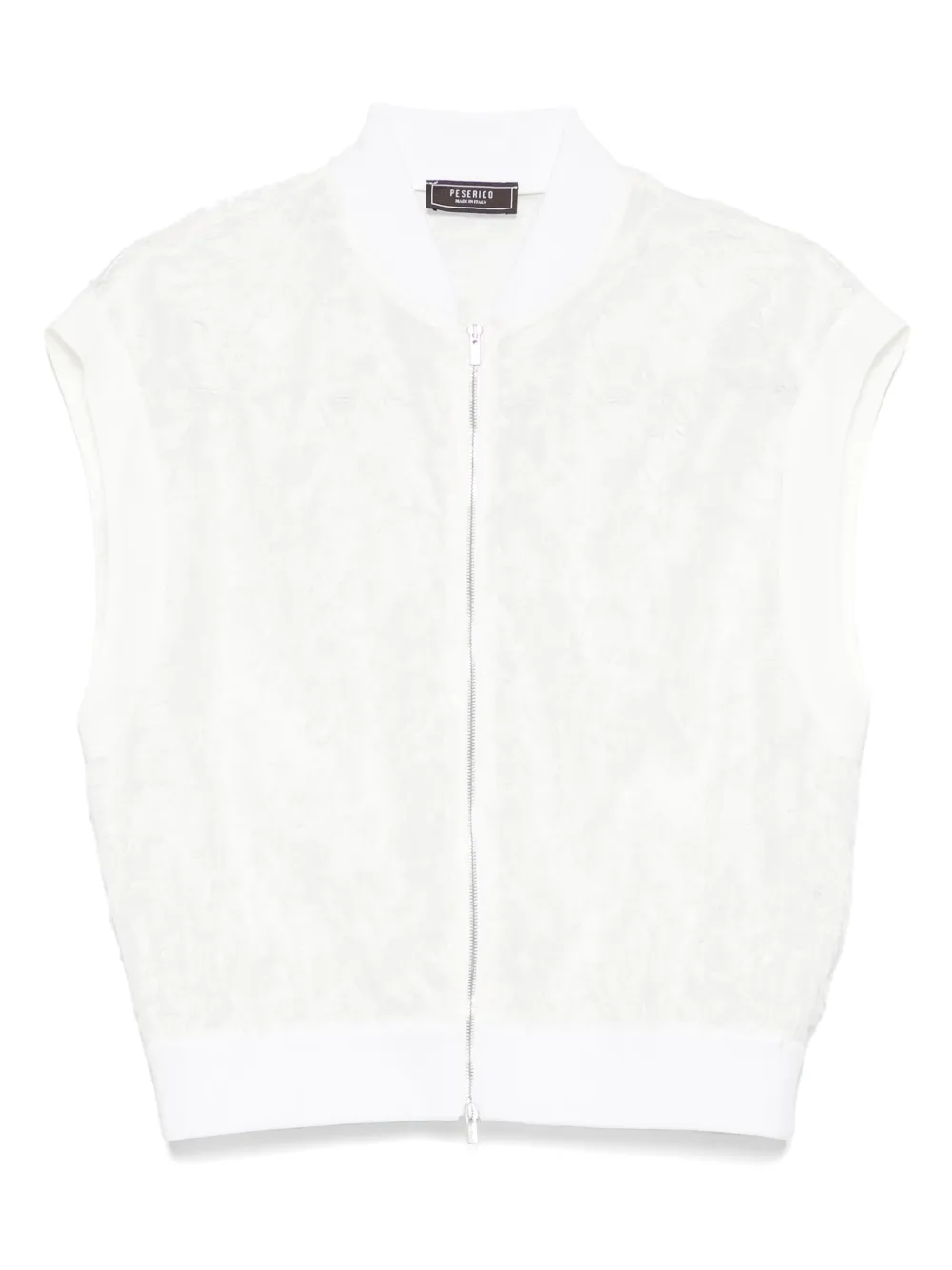 Peserico Jaqueta de organza com efeito fil-coupé | Branco | Image 1