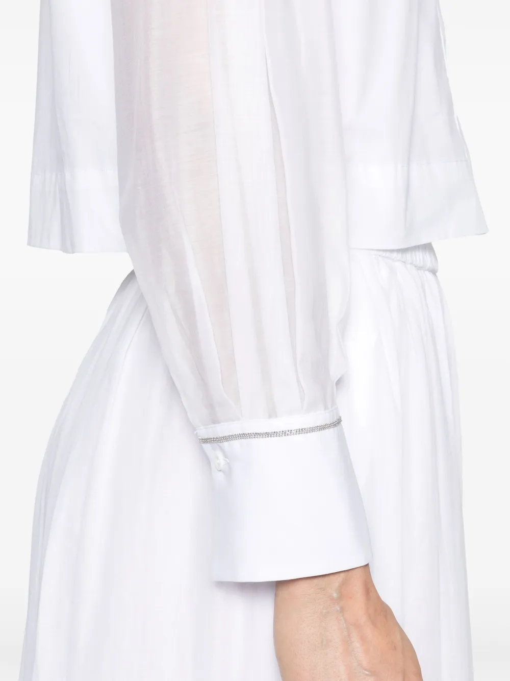 Shop Peserico Cropped Shirt In White
