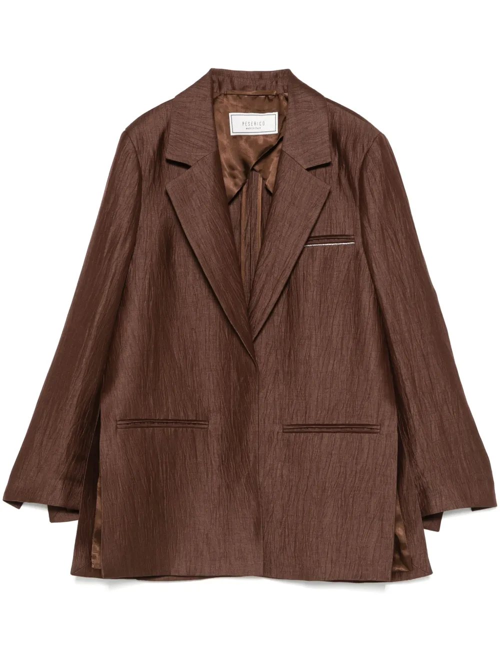 Peserico crushed-gabardine blazer | Brown | Image 1