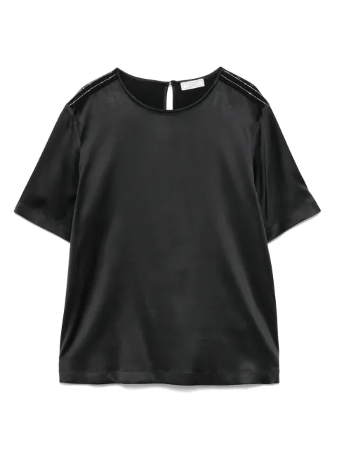 Peserico blusa con detalle de mostacillas