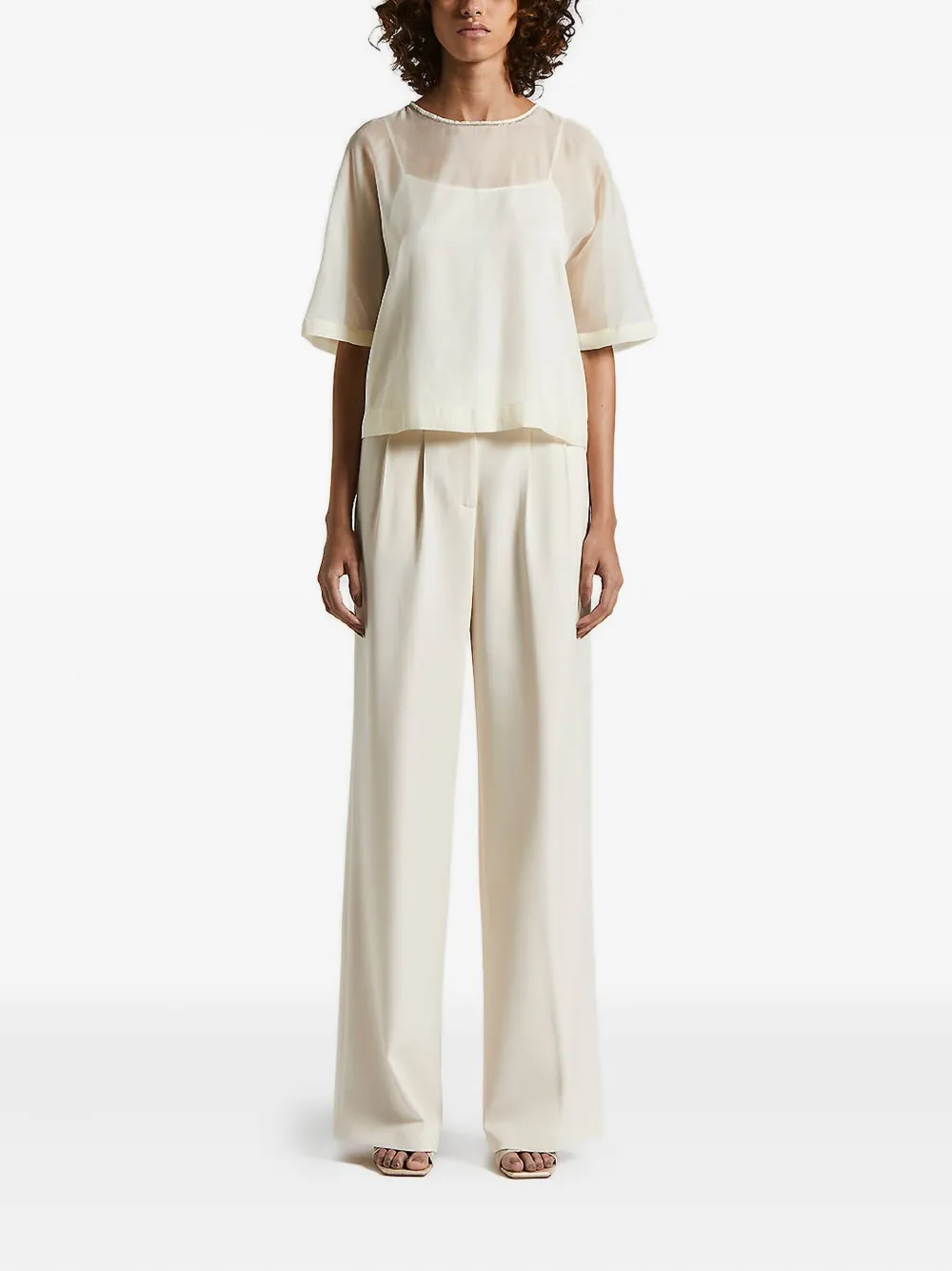Peserico quarter-sleeve sheer-effect T-shirt | T-Shirts & Jersey Shirts | Image 2