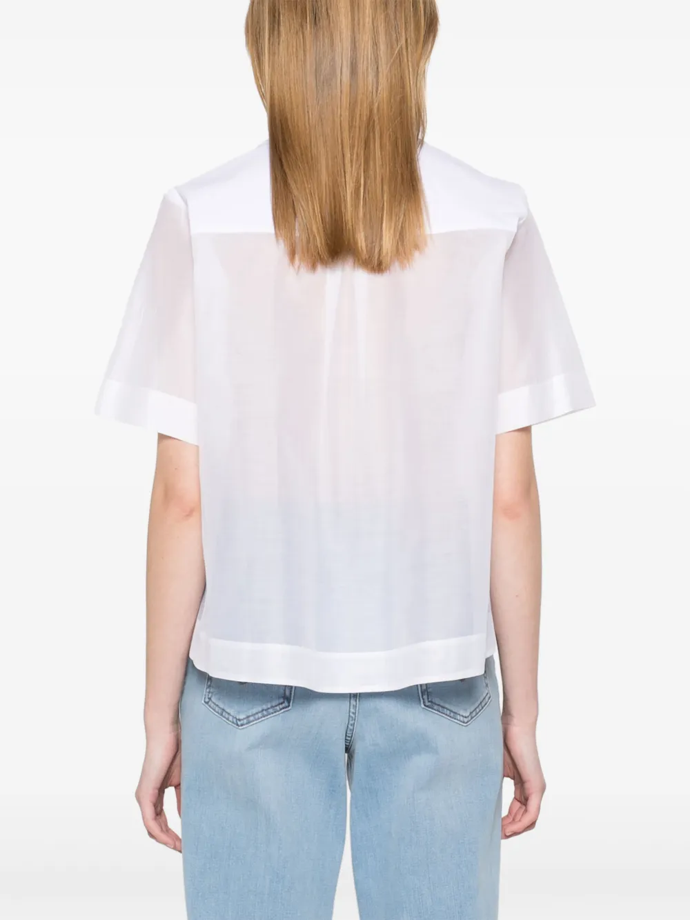 Shop Peserico Panelled T-shirt In White