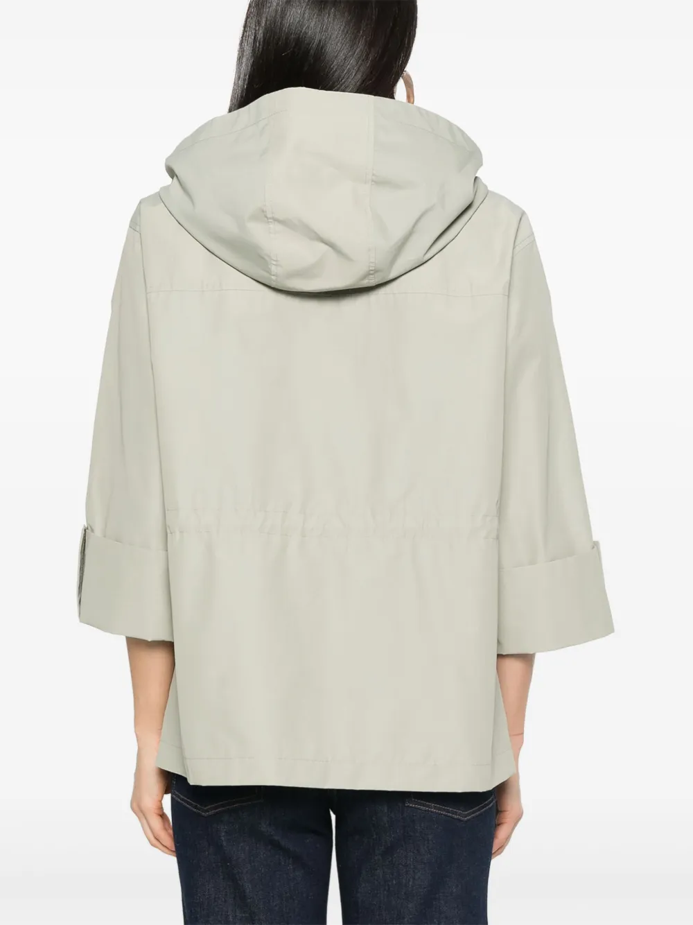 Shop Peserico Hooded Jacket In Green