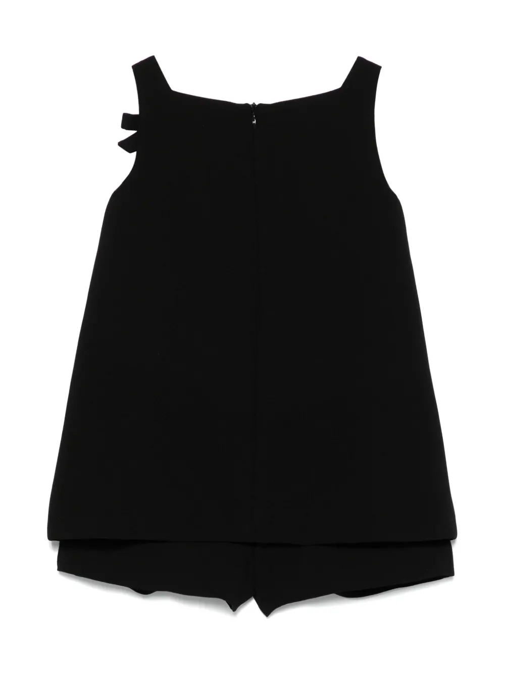 Elisabetta Franchi La Mia Bambina bow-detail playsuit - Zwart