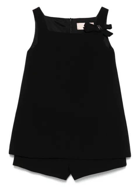 Elisabetta Franchi La Mia Bambina bow-detail playsuit