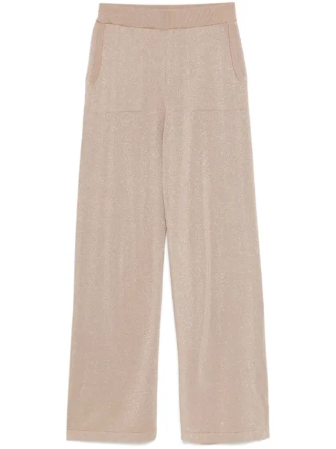 Peserico lamé-effect trousers