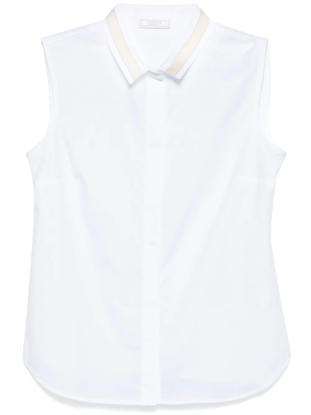 Peserico camisa con ribete del logo | blanco | Image 1
