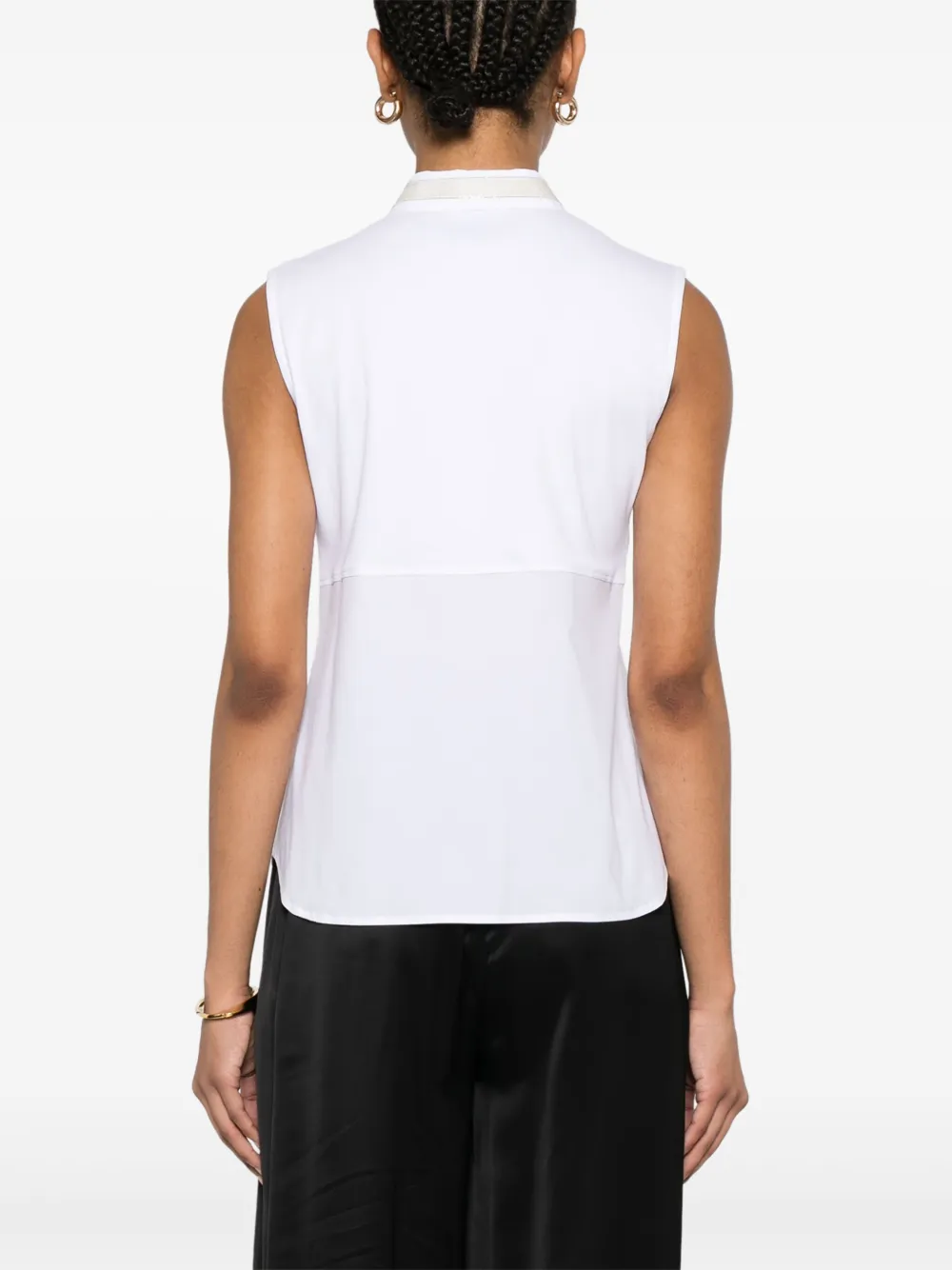 Peserico Blouse met logo-afwerking Wit