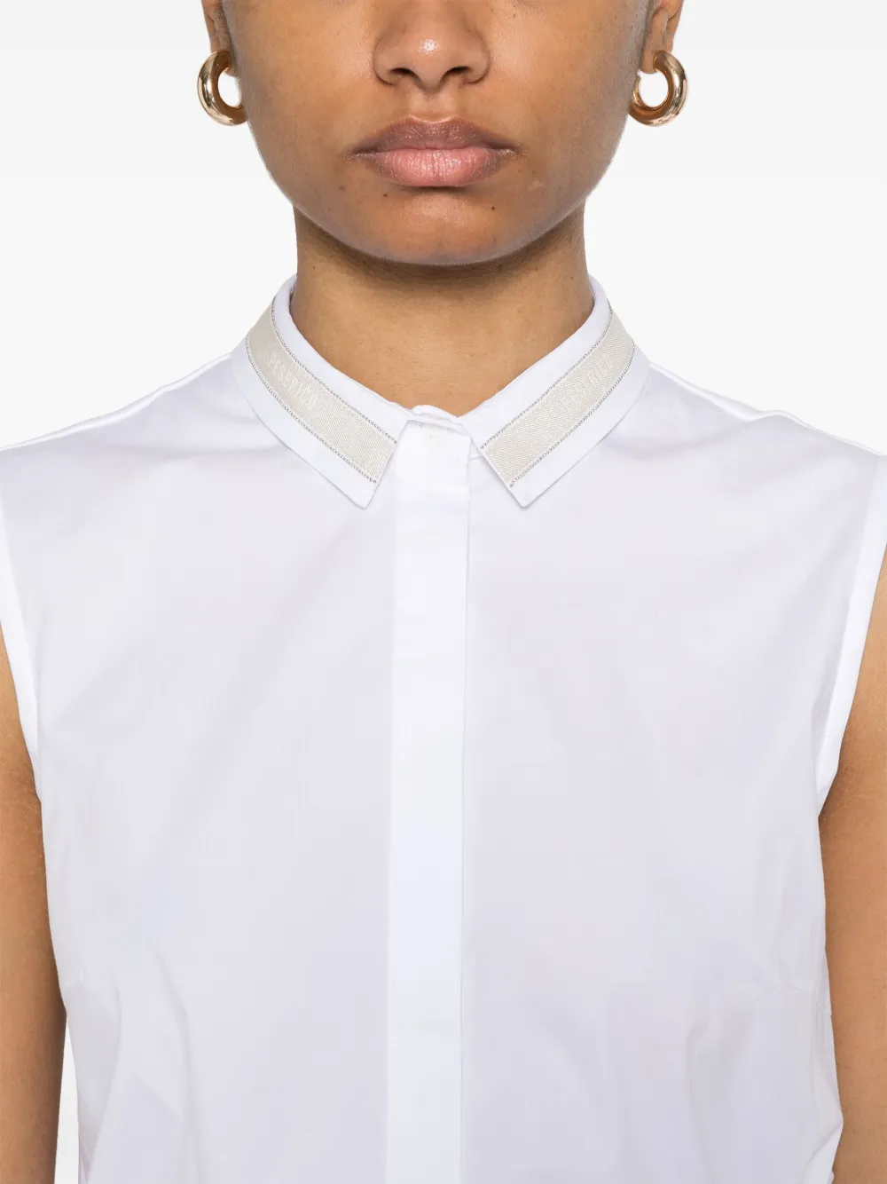 Peserico Blouse met logo-afwerking Wit