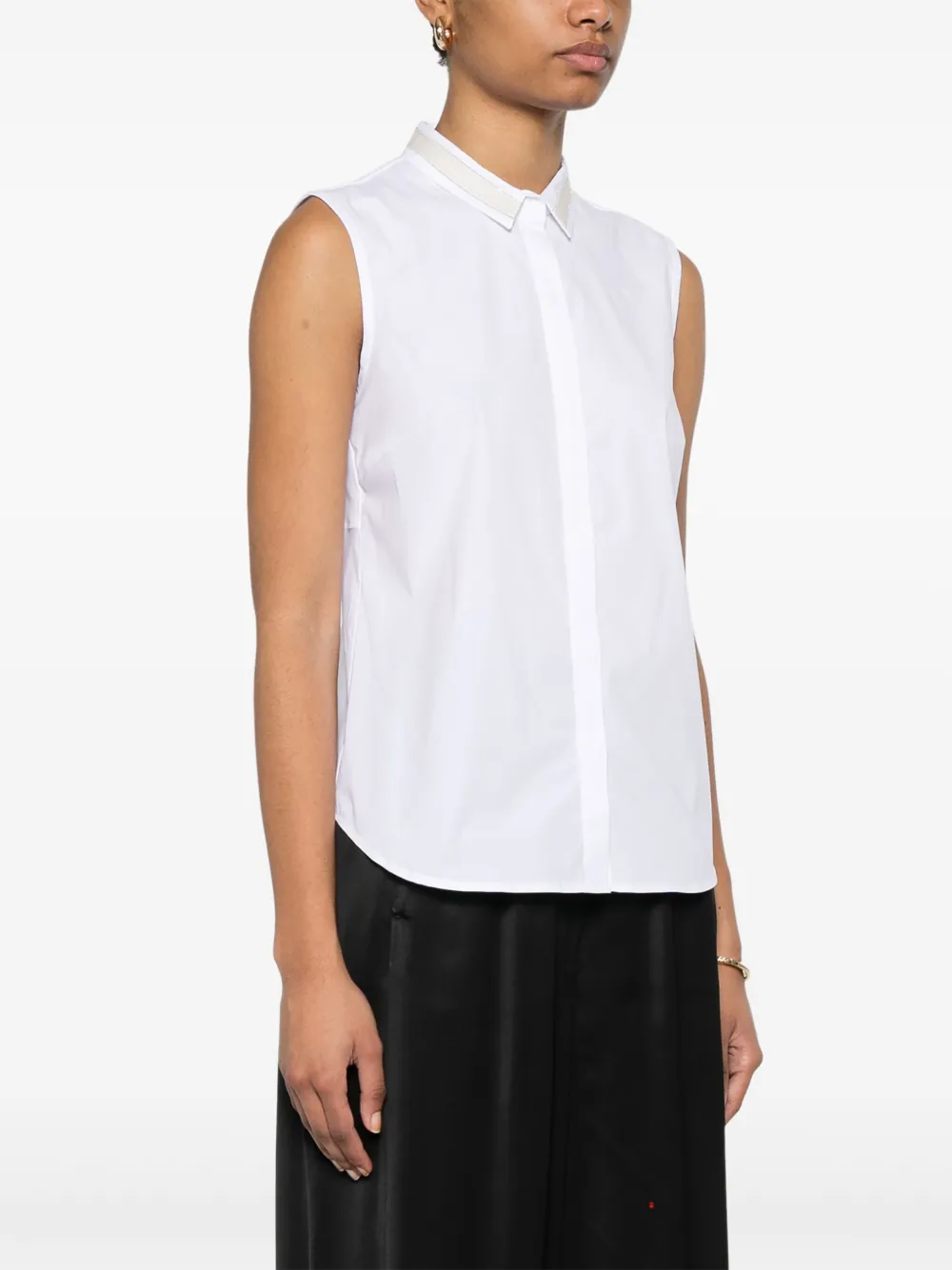 Peserico Blouse met logo-afwerking Wit