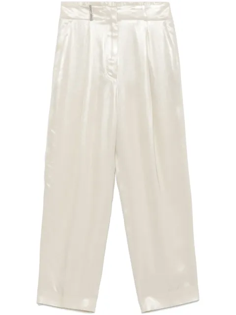 Peserico pantalones de sarga laminada