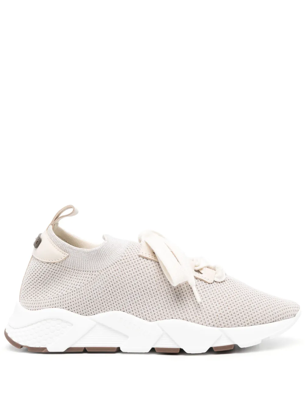 Peserico lurex knitted sneakers Neutrals