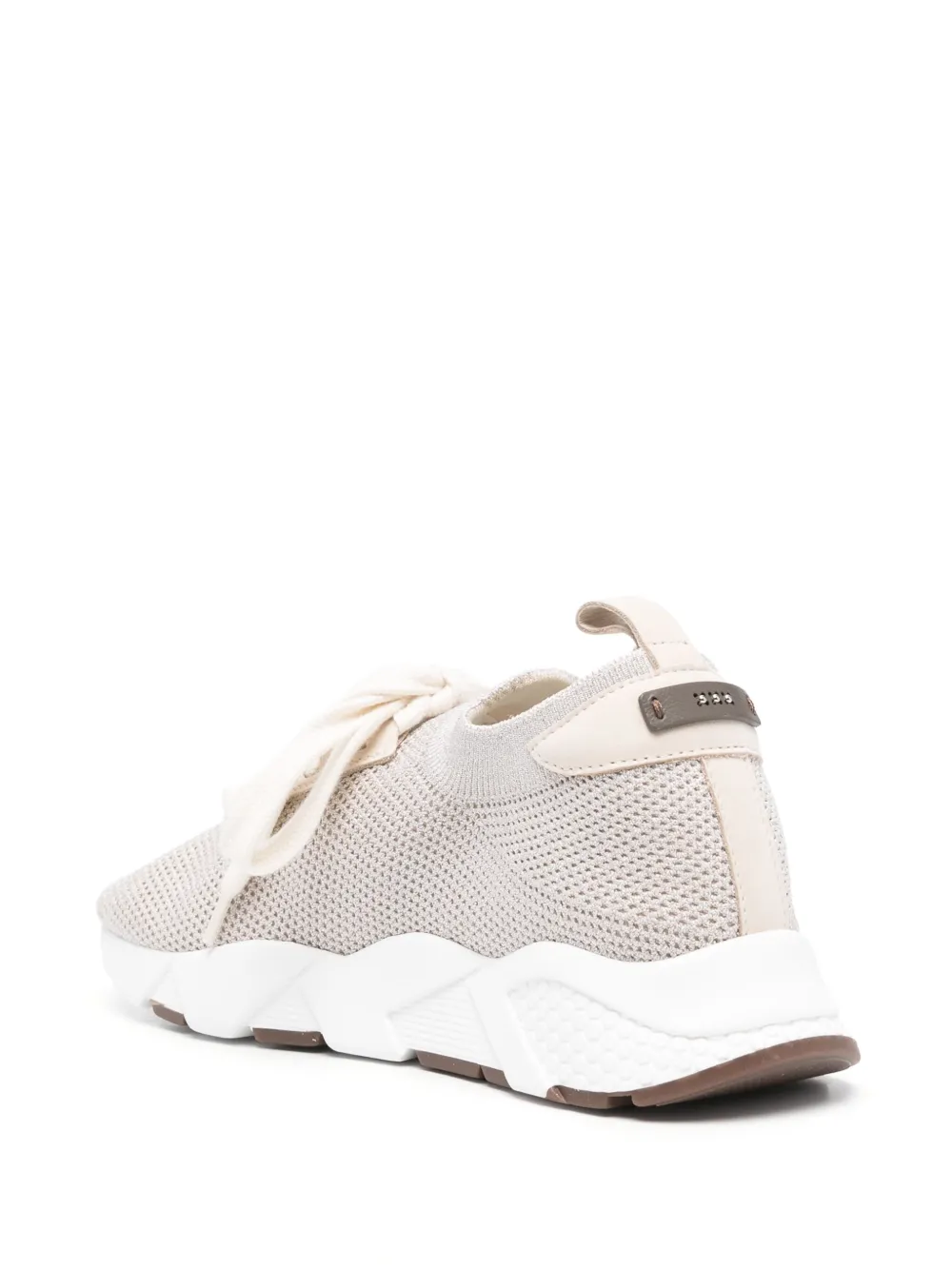 Peserico lurex knitted sneakers Neutrals