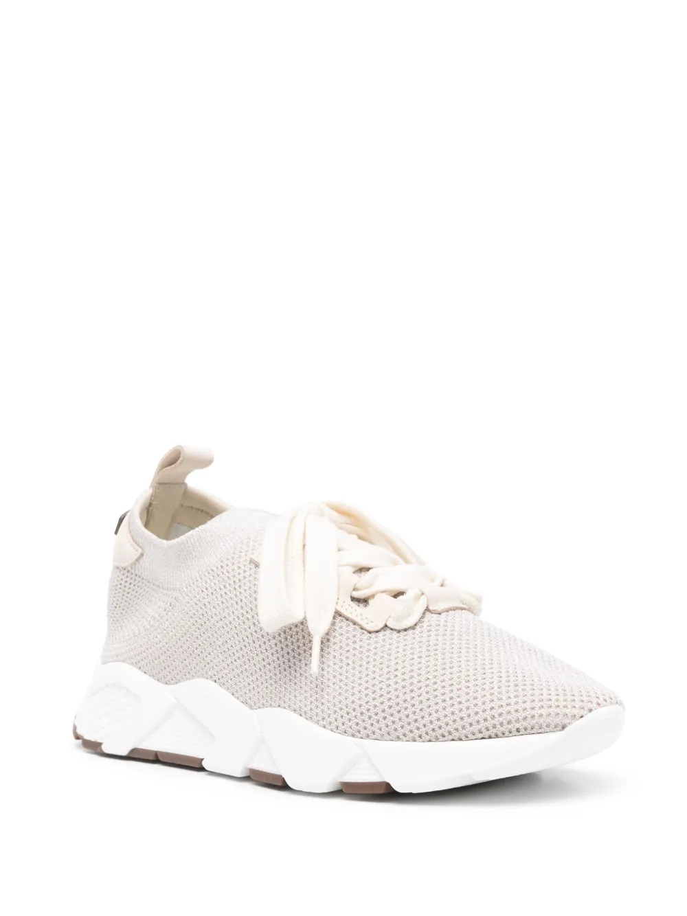 Peserico lurex knitted sneakers Neutrals