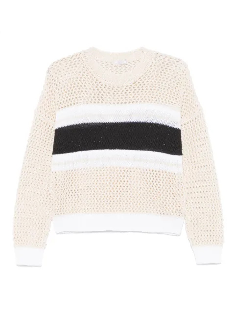 Peserico stripe-detailed sweater
