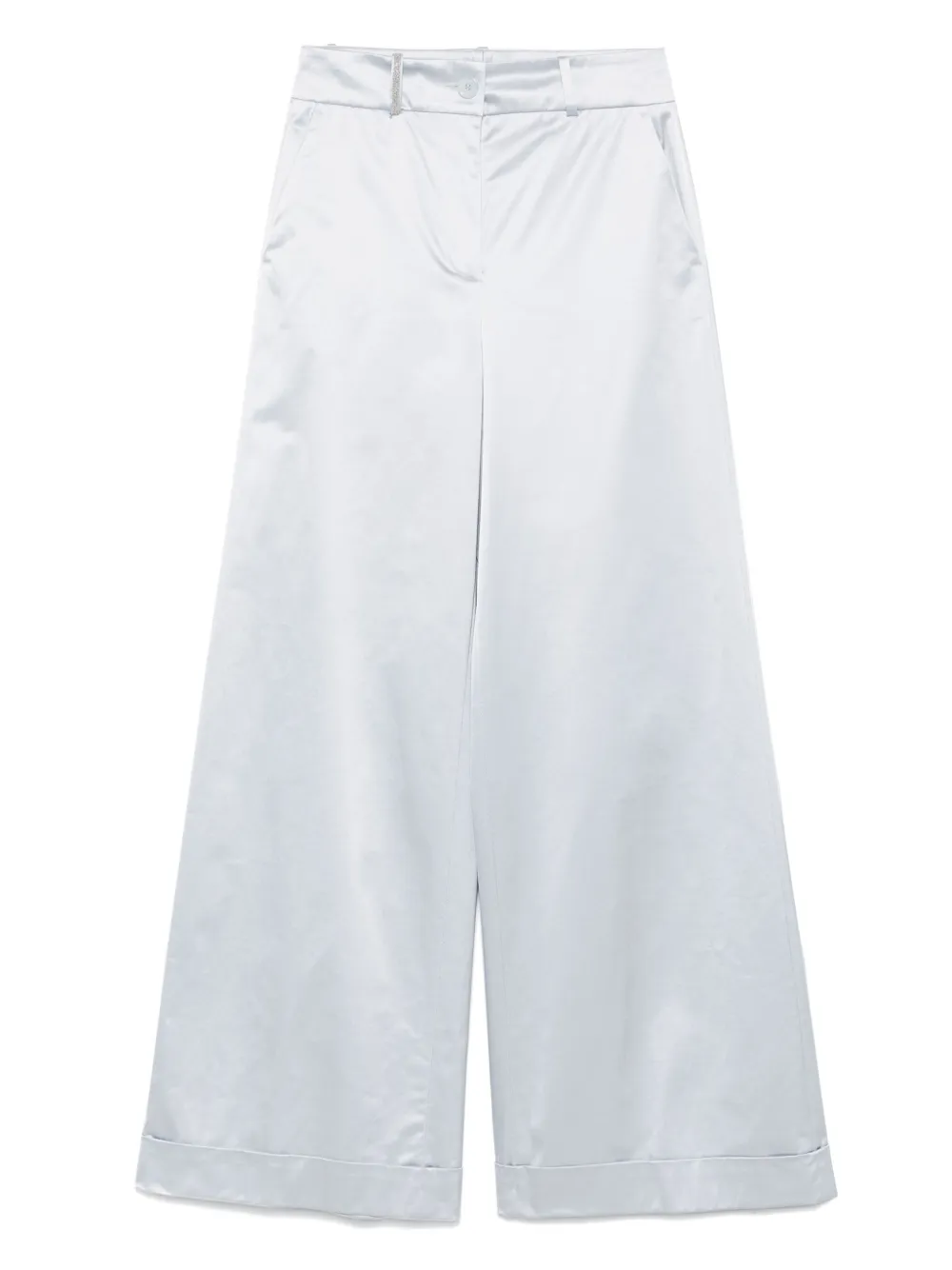 Peserico Satijnen broek Blauw