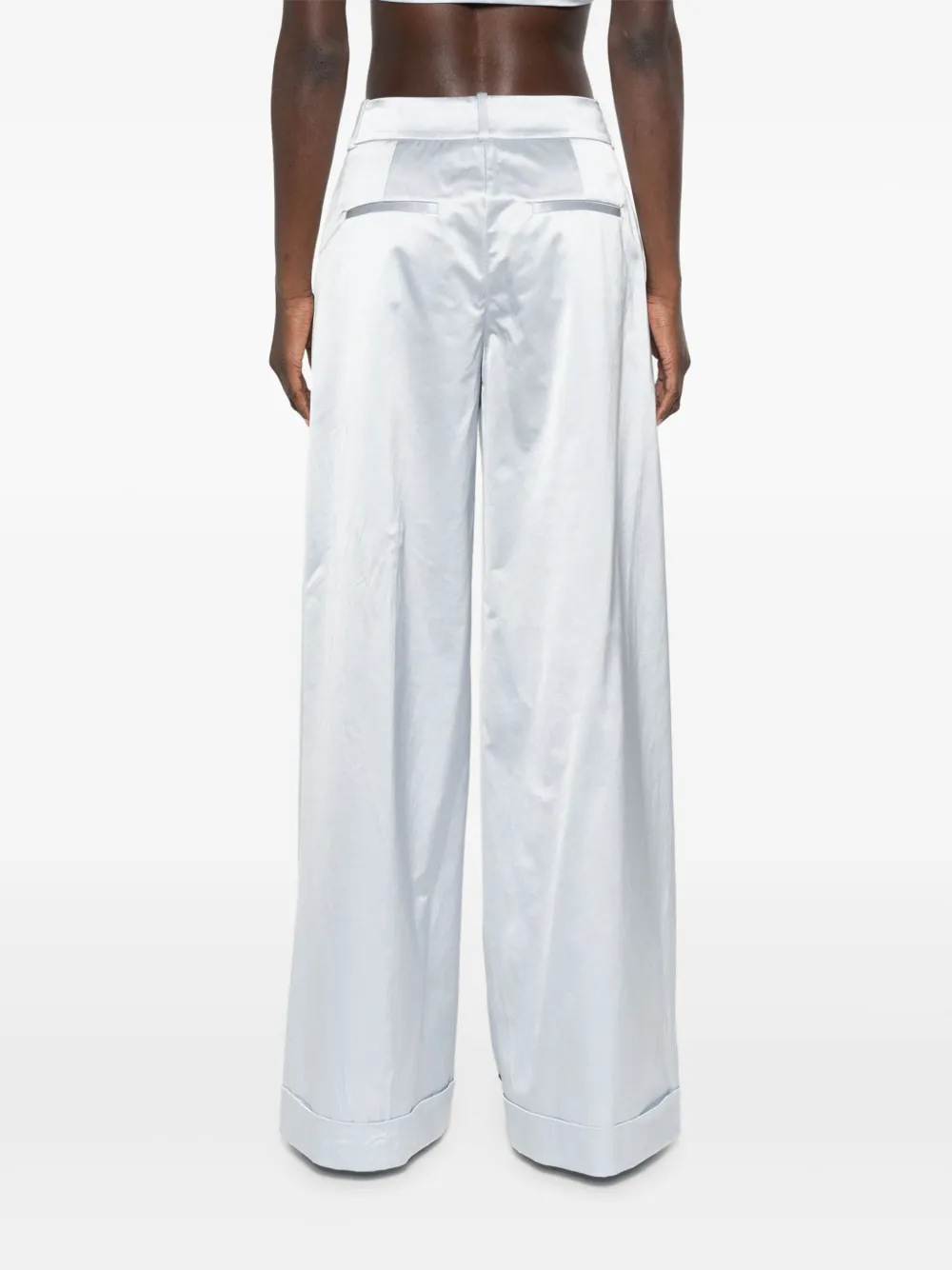 Peserico Satijnen broek Blauw