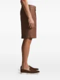 Peserico pleated linen shorts - Brown