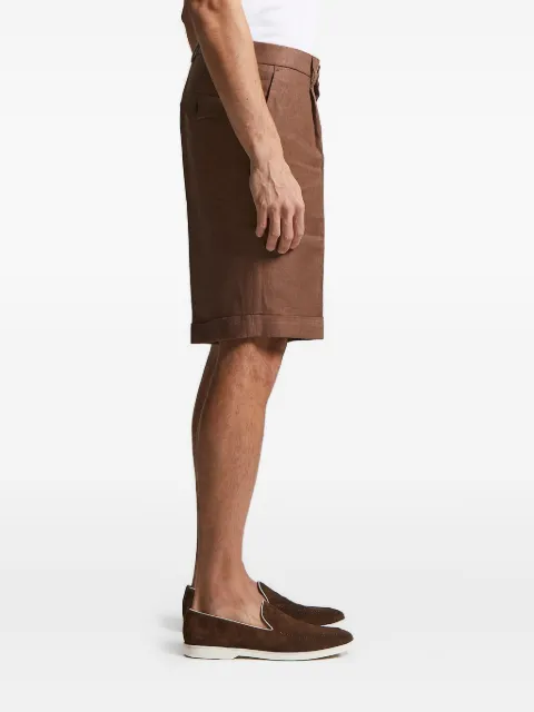 Peserico pleated linen shorts