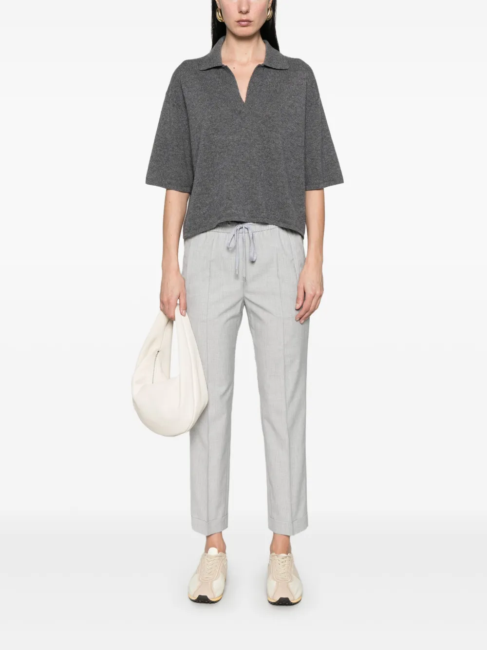 Peserico Stretch broek - Grijs