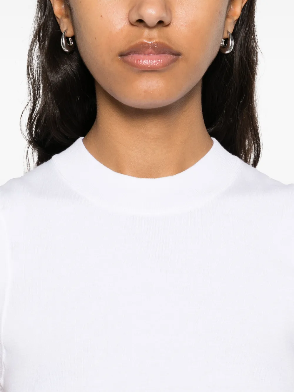 Shop Peserico Cotton Tank Top In White