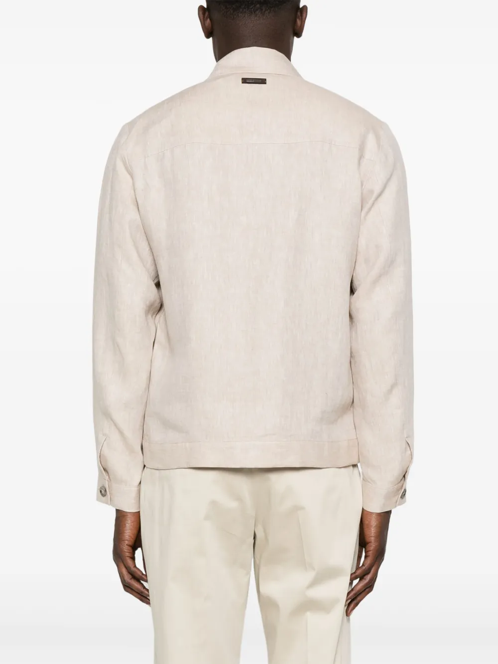 Peserico Linnen gabardine shirtjack Beige