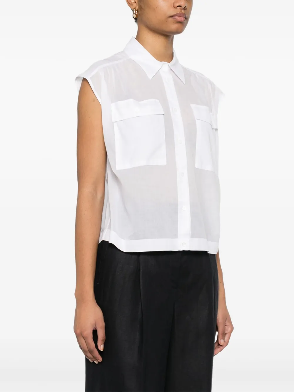 Shop Peserico Cotton Shirt In White