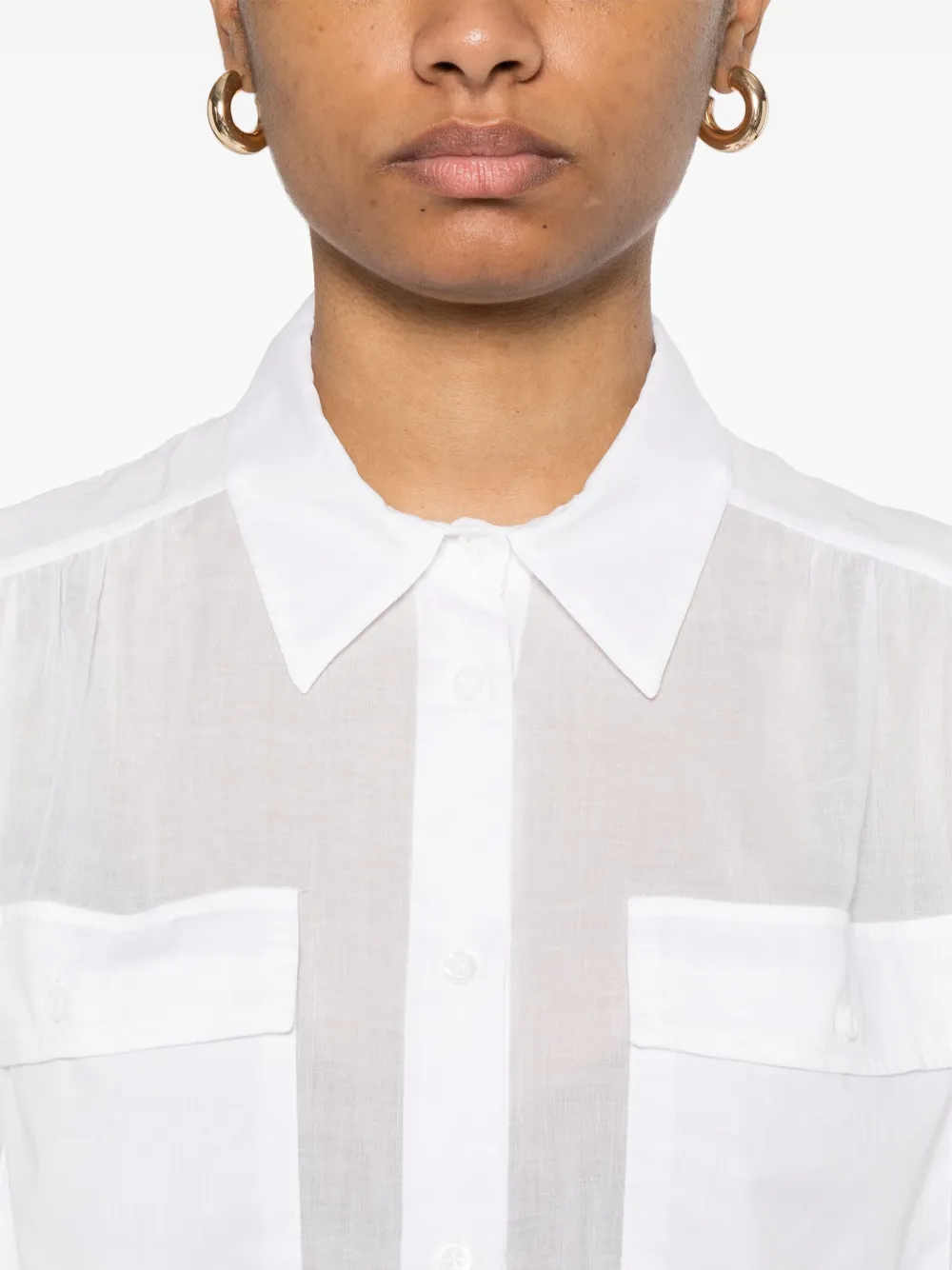 Shop Peserico Cotton Shirt In White