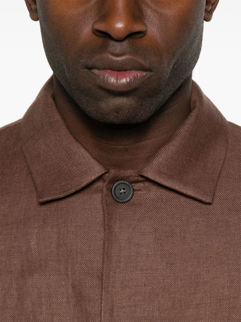 Peserico Linnen gabardine shirtjack Bruin