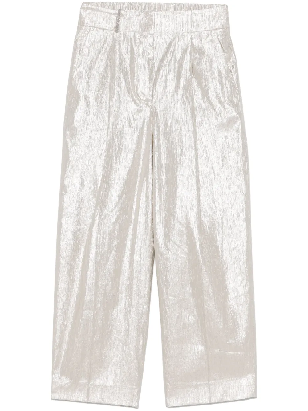 Peserico metallic-effect trousers | Neutrals | Image 1