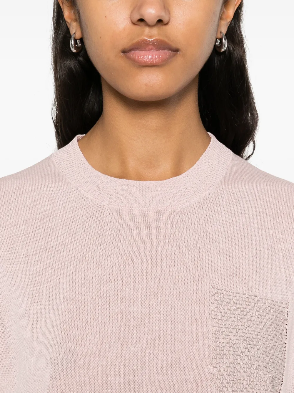 Peserico Punto Luce-detail T-shirt In Pink
